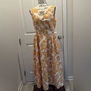 FREEMARKET Floral Yellow and White Dress